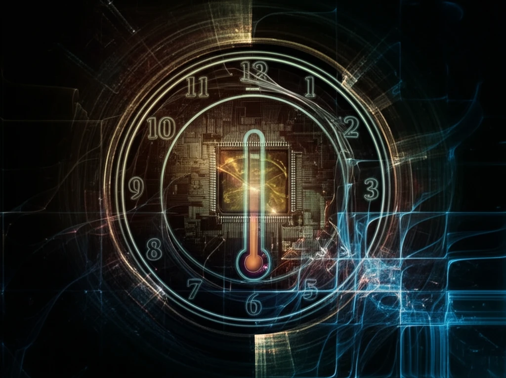 Integrated circuit with glowing sensors and clock phases.