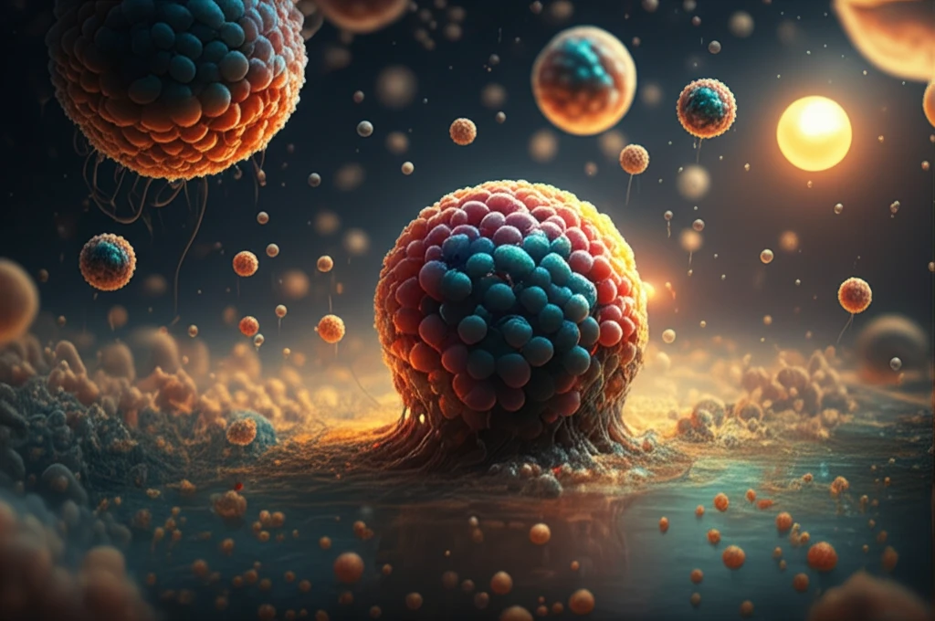 Nanoparticles cleaning polluted water.