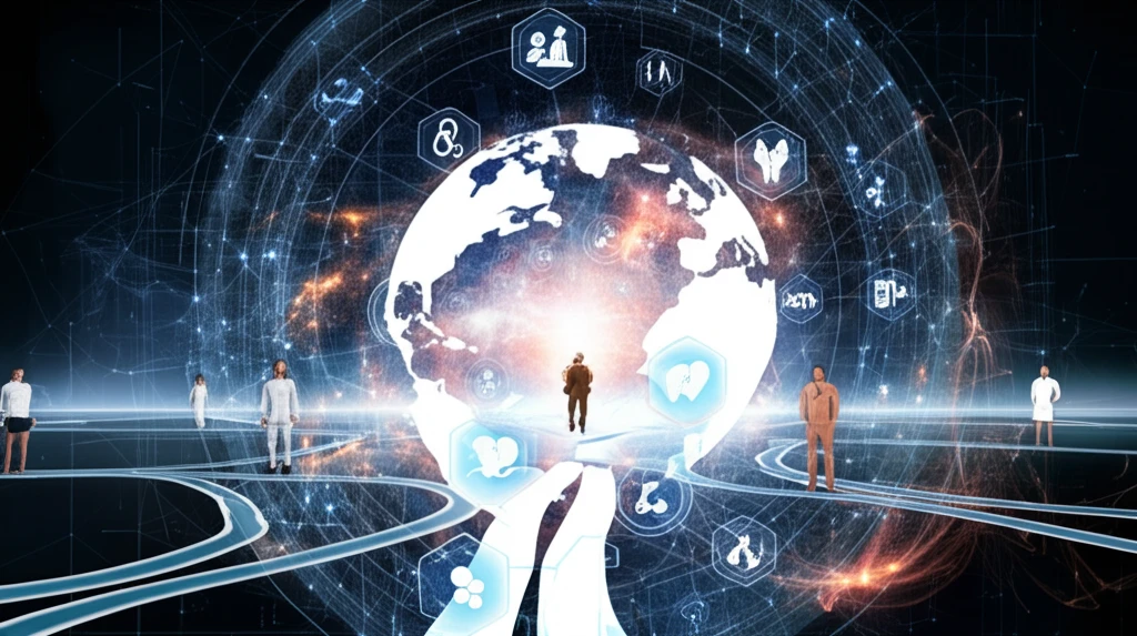 Interconnected pathways to global health, symbolizing HIV prevention progress.