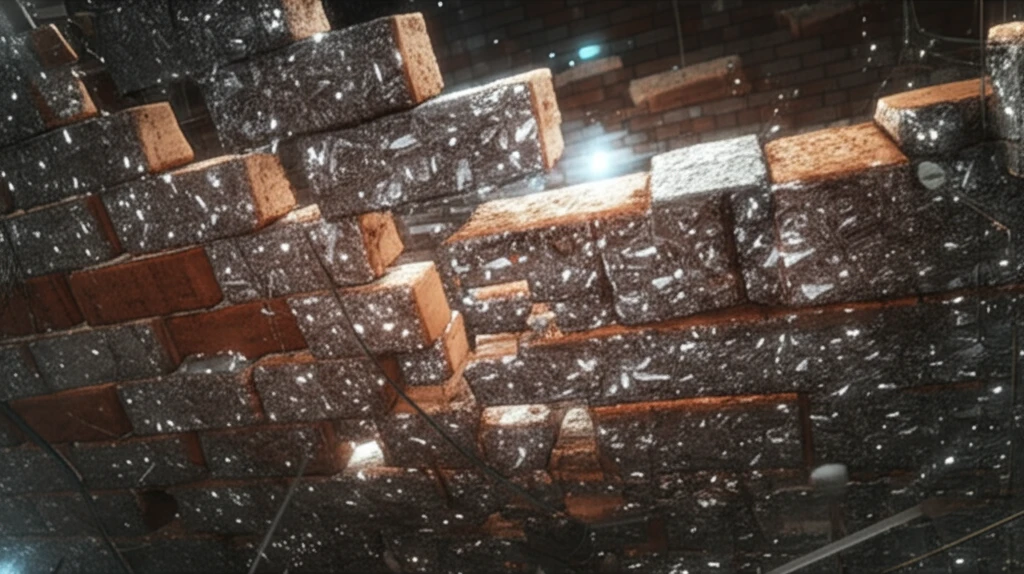 Mica-infused bricks enhancing construction durability and sustainability.