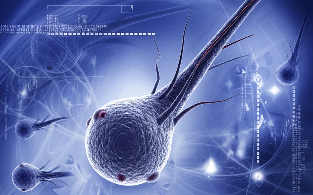 Surreal illustration of Eccrine Porocarcinoma transformation