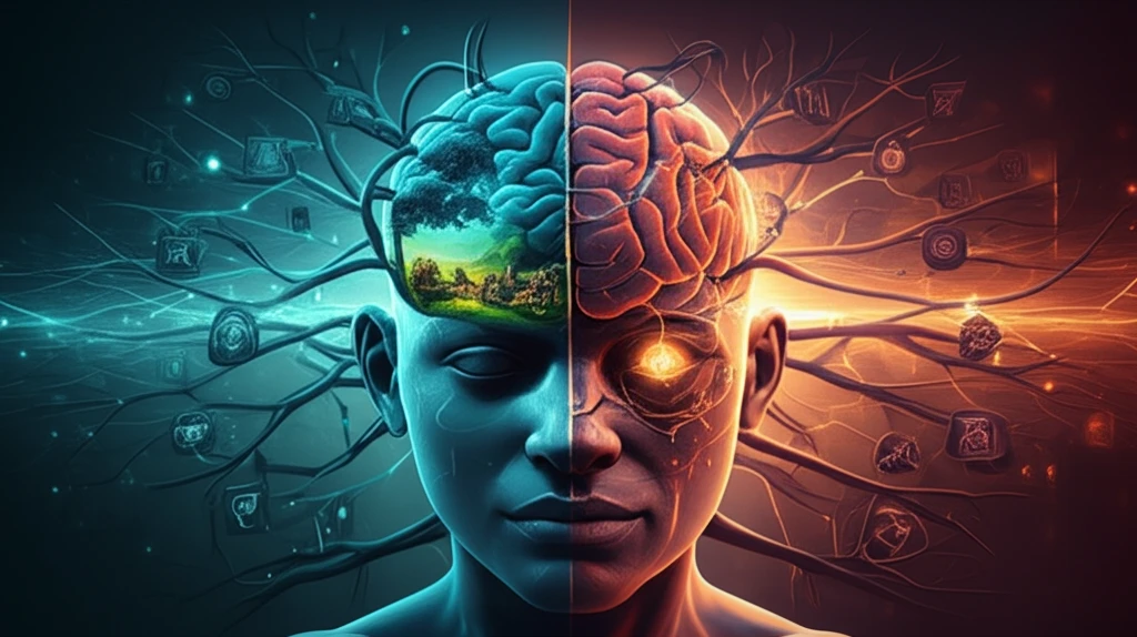 Brain divided into community and security, representing the gun control debate.