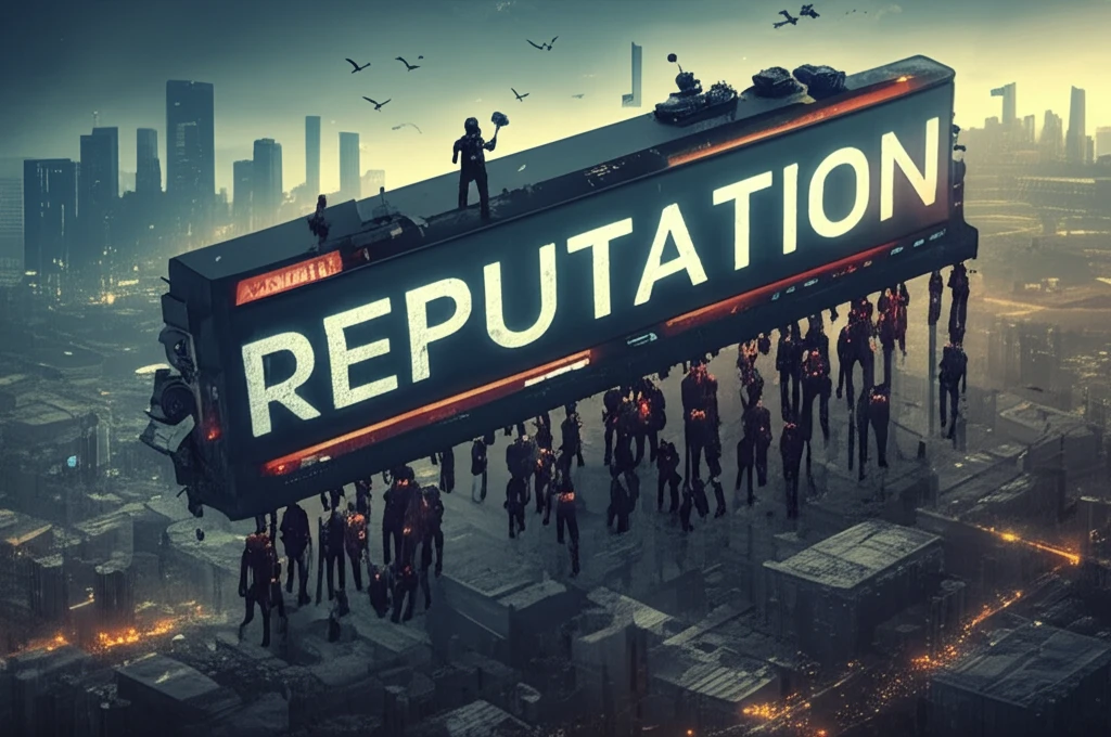 Employees building a corporate reputation.