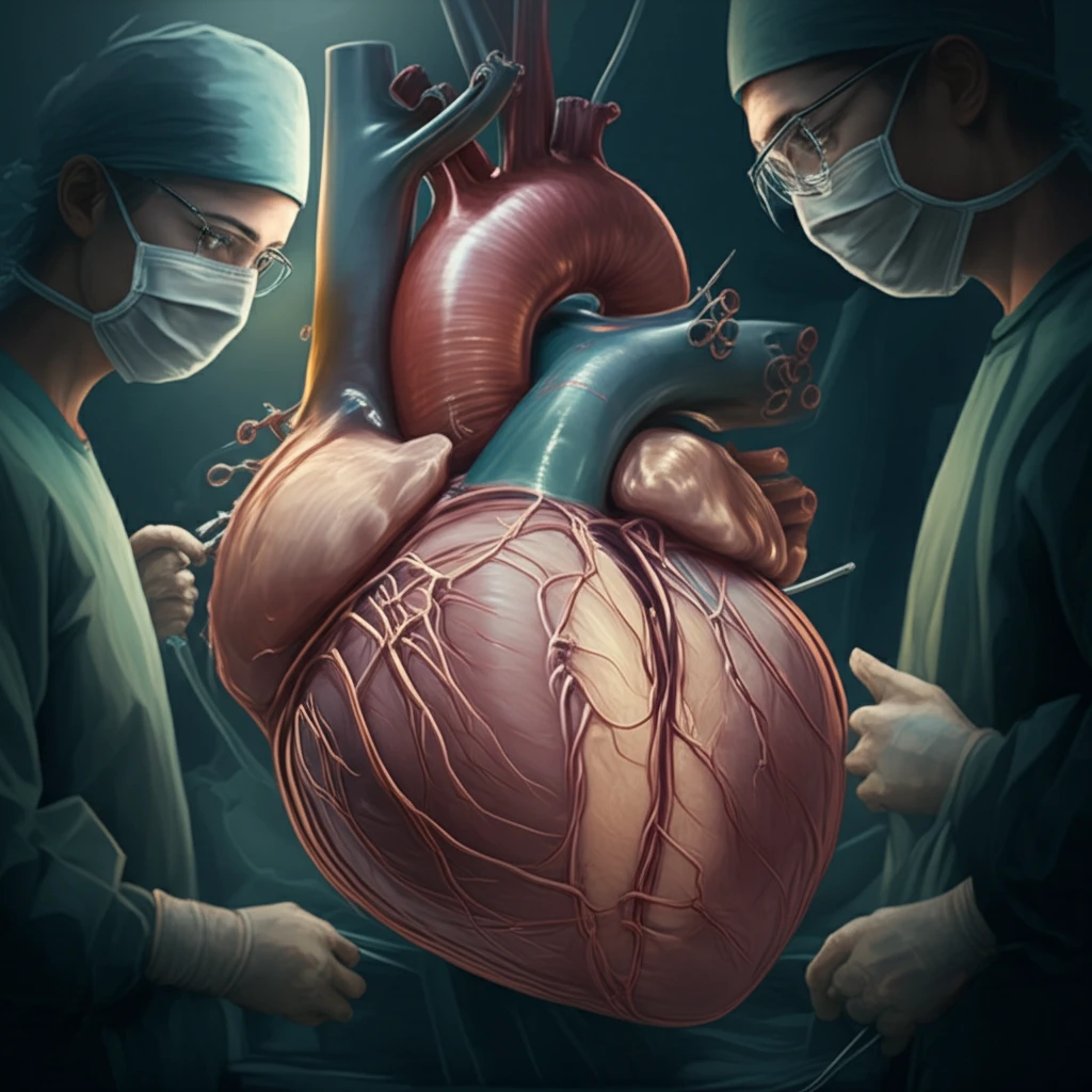 Illustration of tricuspid valve repair after mitral valve surgery symbolizing heart chamber healing.