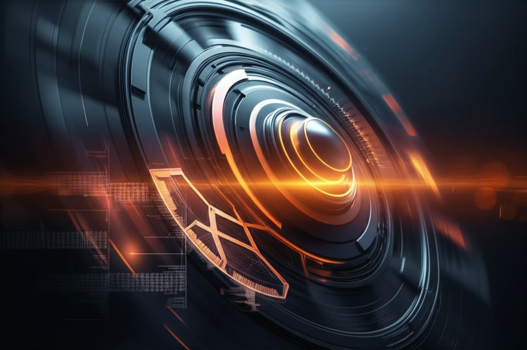 Glowing rotor blade with sharp pressure readings.