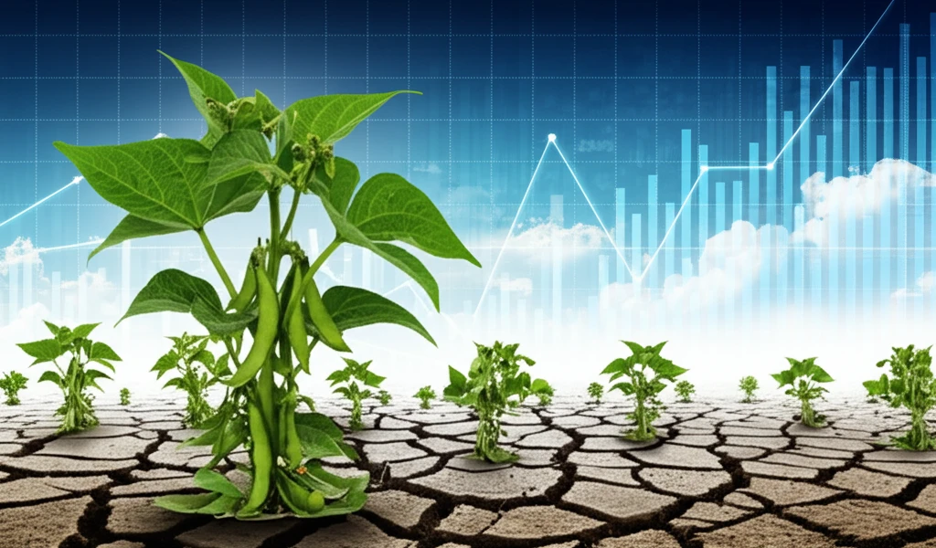 Drought-resistant beans thriving in arid conditions.