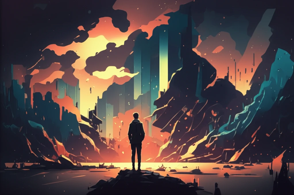 Abstract illustration symbolizing the evolving nature of work.