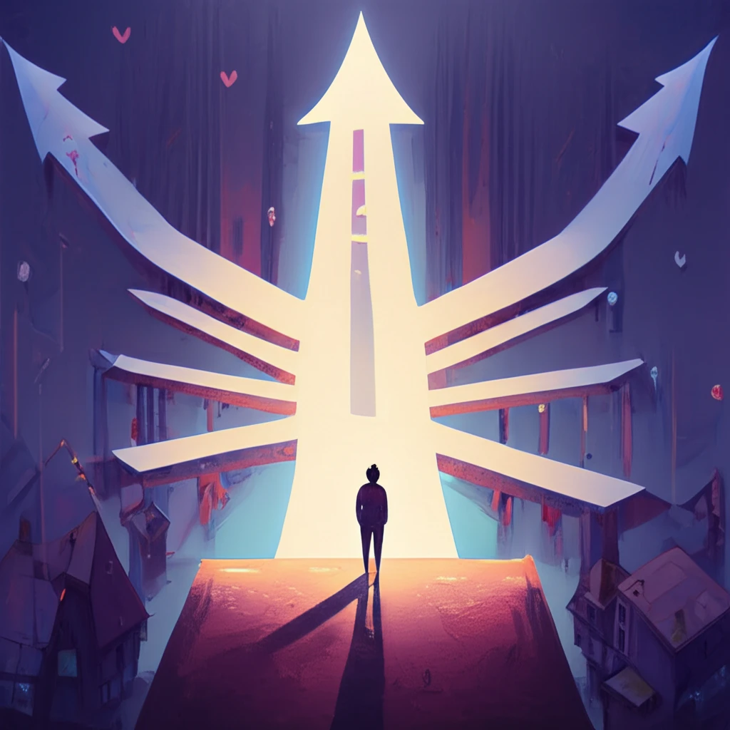A person stands at a crossroads, symbolizing the challenges of the labor market.