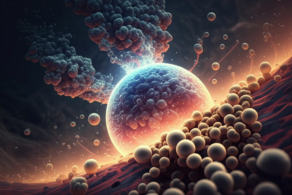 Microscopic view of zinc particle refinement process with PTE additive.