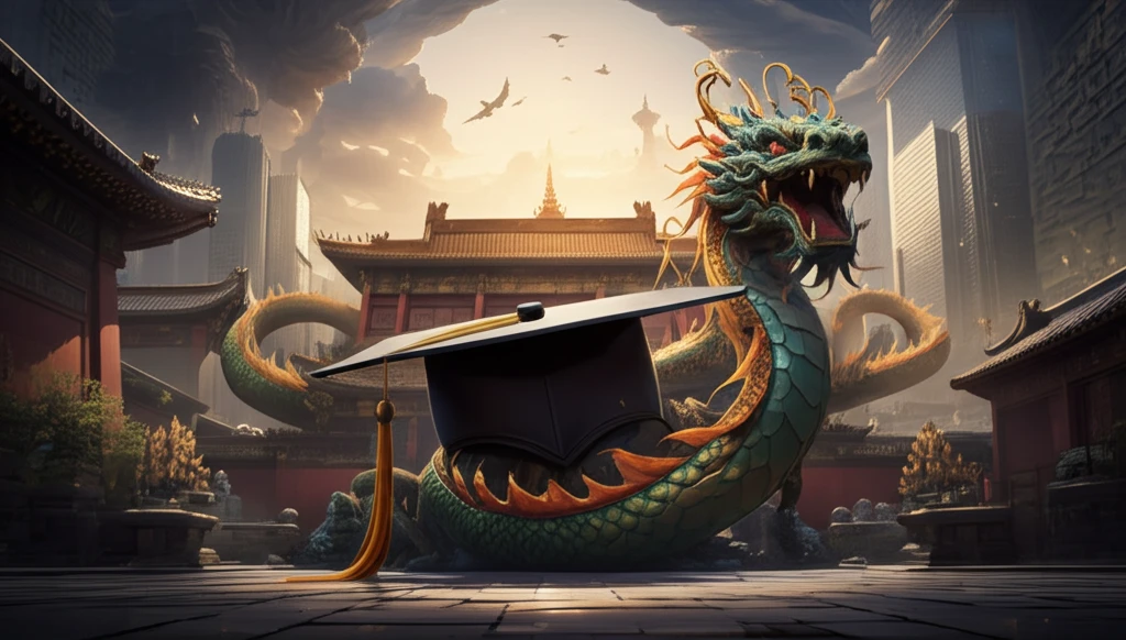Chinese dragon, symbolizing the evolution of legal education in China.