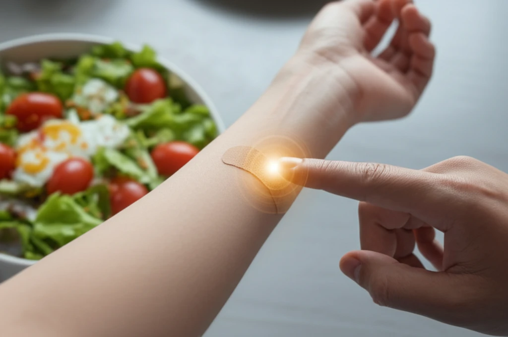Painless glucose monitoring with a transparent patch.