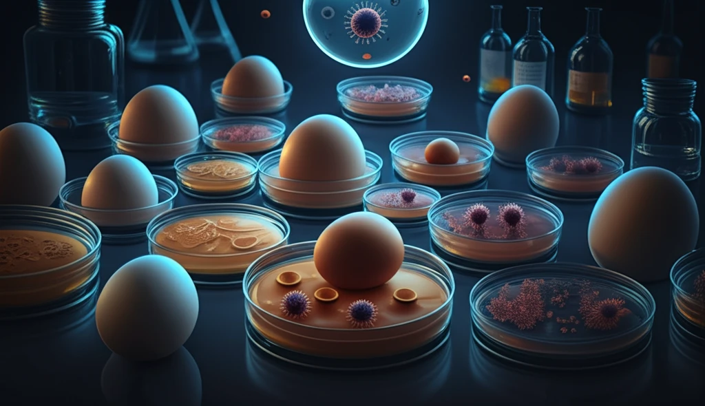 Conceptual image comparing traditional egg-based vaccine production with modern cell culture techniques for influenza vaccines.