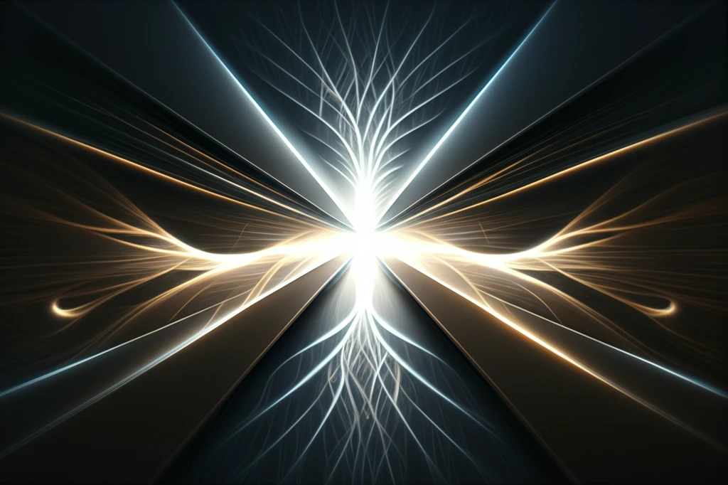 Surreal illustration of plasmonic forces between metallic plates.
