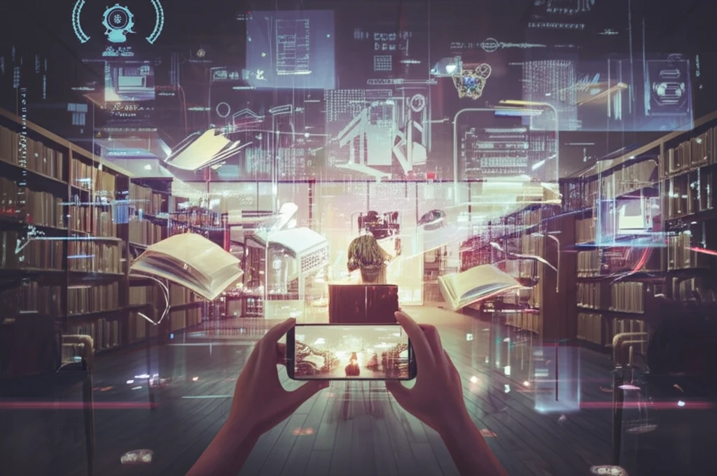 Student filming library automation system with smartphone