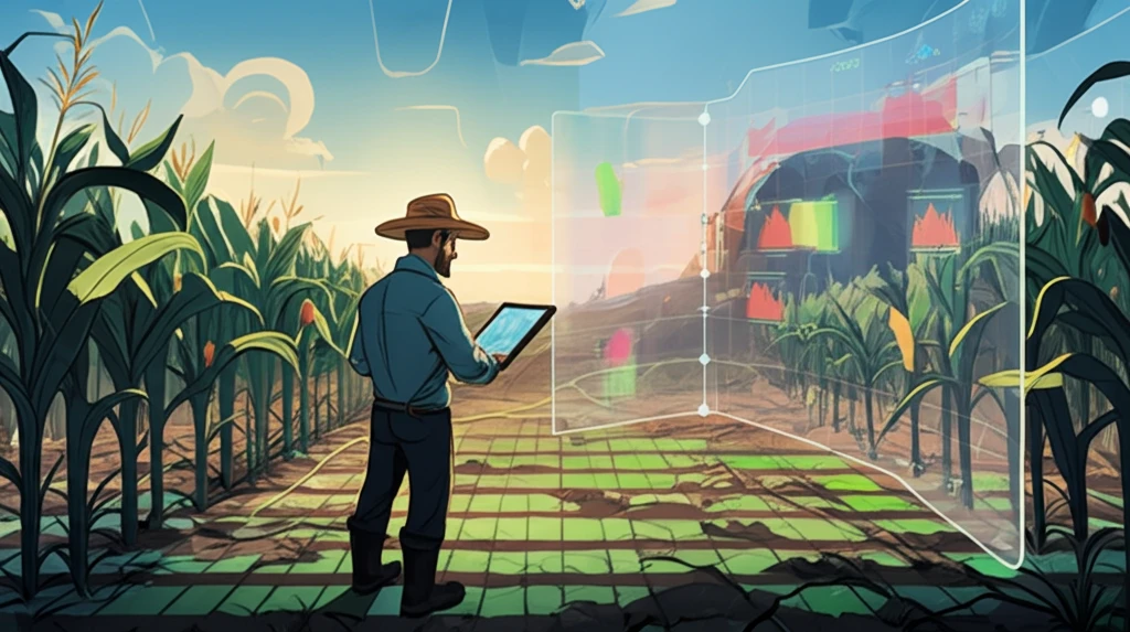Cornfield with soil data overlay