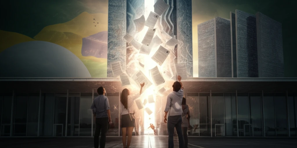 Diverse Brazilians access transparent government information.