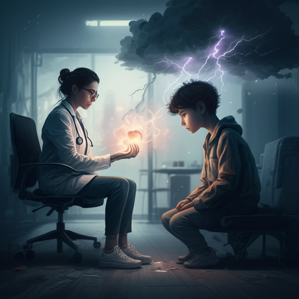 Healthcare provider offering empathy to a patient in distress.