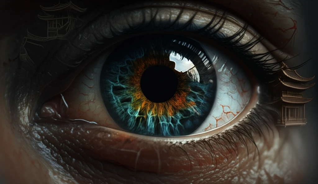 Illustration of an eye with subtle light on optic nerve, symbolizing hidden pressure in glaucoma.