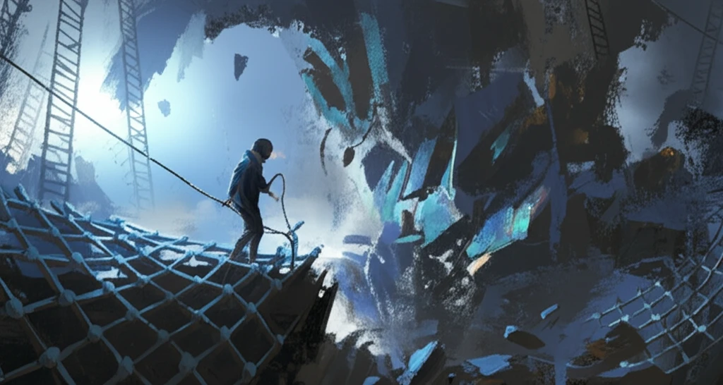 Fractured Nordic landscape restored by interconnected social safety nets.