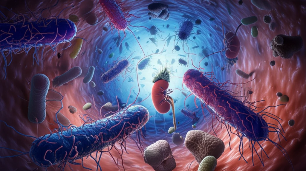 Diverse bacteria community inside human gut, some forming kidney stones
