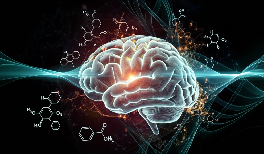 Surreal illustration of the brain's network affected by environmental toxins.
