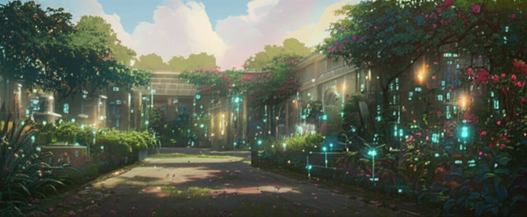 Before and after of software garden, from tangle to clean code.