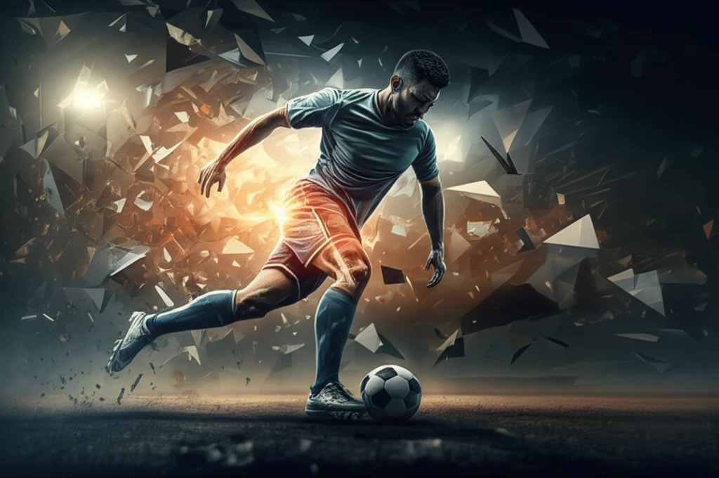Football player recovering from ACL injury with accelerated rehabilitation.