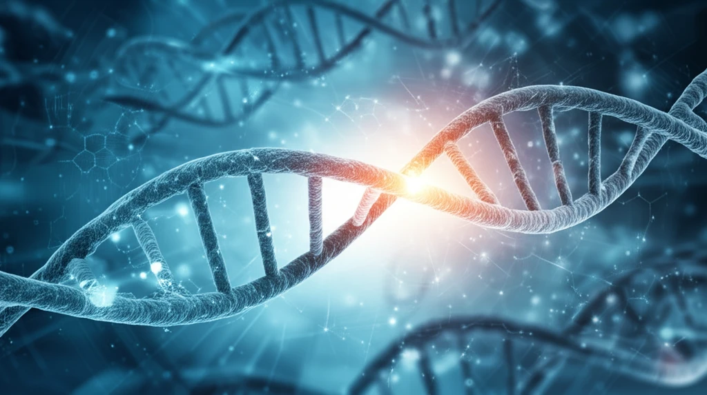 Symbolic representation of DNA repair process.