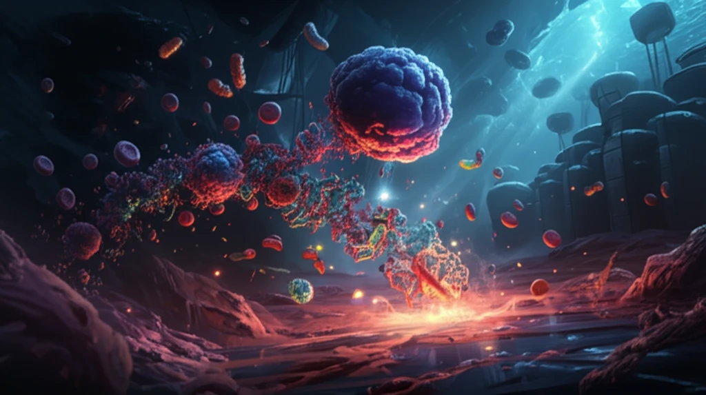 Duck blood cells transforming into peptides