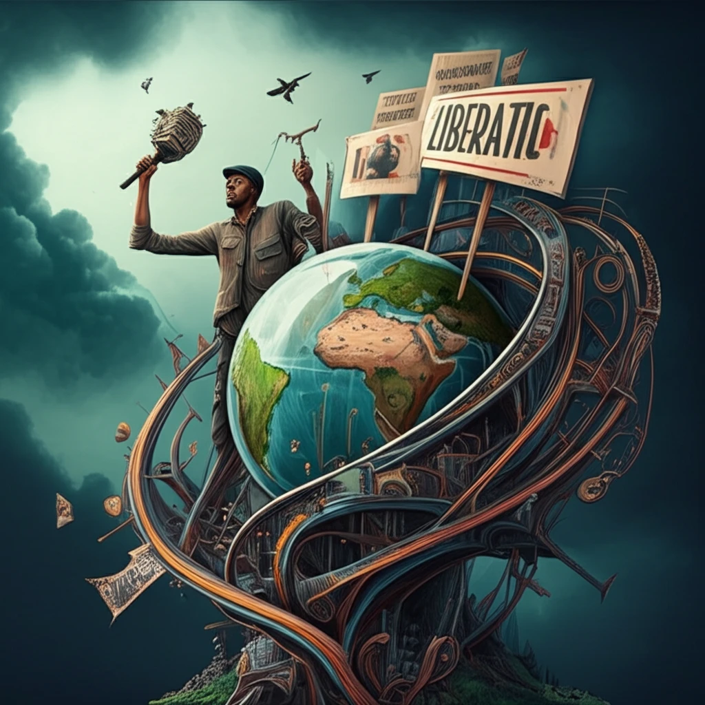 Symbolic image representing the intersection of the Civil Rights Movement and global liberation struggles.