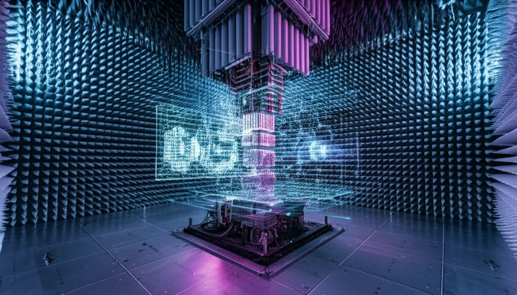 Multi-probe anechoic chamber testing a massive MIMO base station