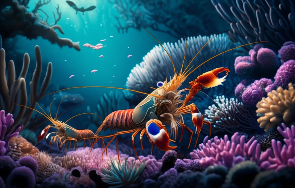 Three new species of snapping shrimp in a coral reef.