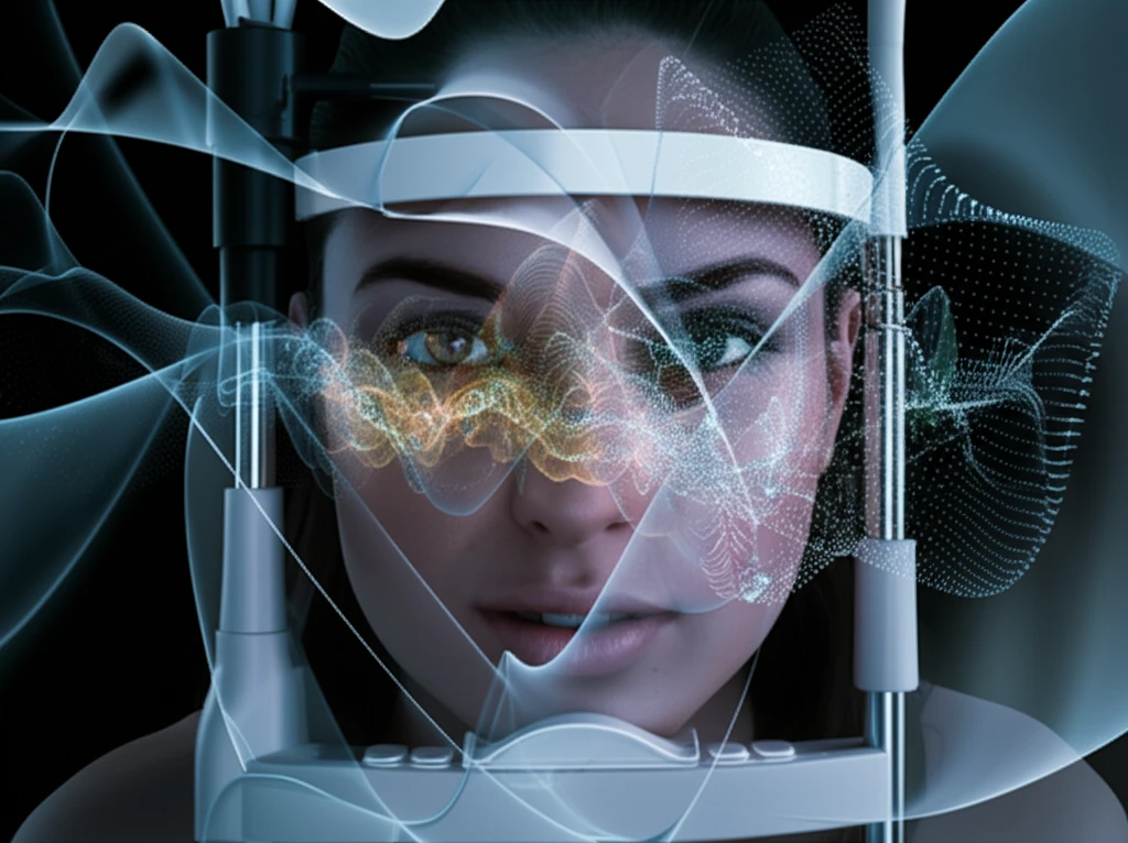 Visual field data points merging to form a comprehensive image.