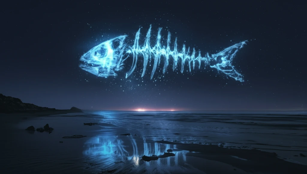 Constellation of fish bones over the Patagonian Sea