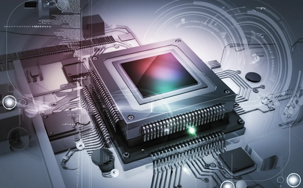 High-tech infrared camera with InP/InGaAs sensor and cooling elements.
