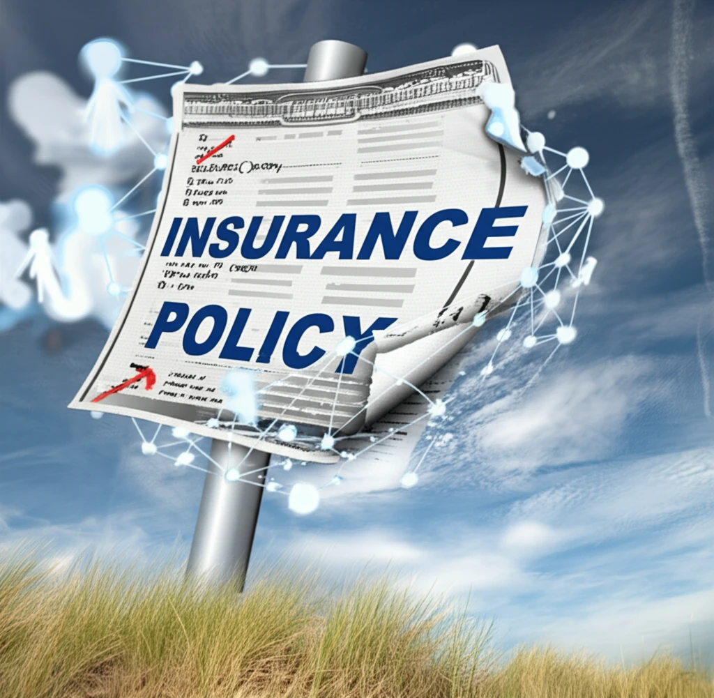Complex financial web representing life insurance risks