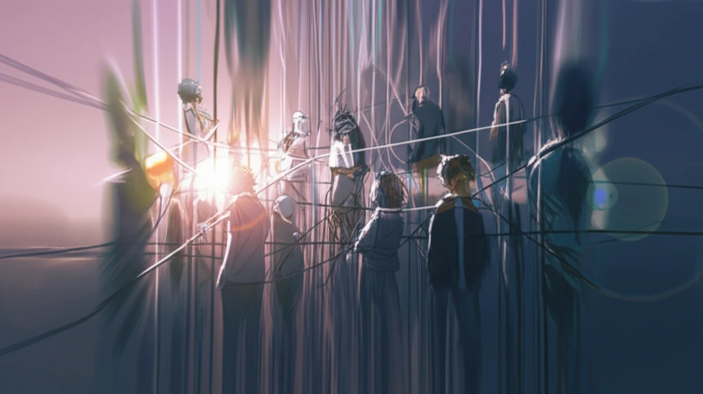 Interwoven threads symbolizing human connection in politics