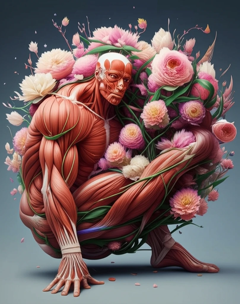Muscles turning into flowers