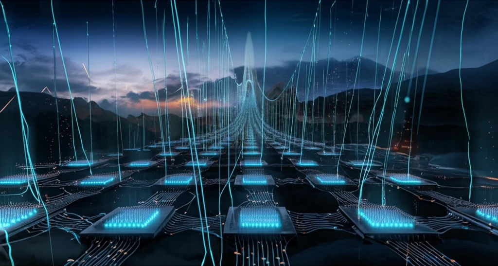 Tiny piezoelectric sensors attached to a futuristic bridge