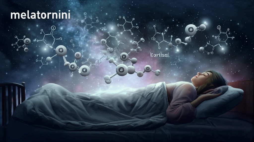 Surreal image of sleep, hormones, and cognitive health.
