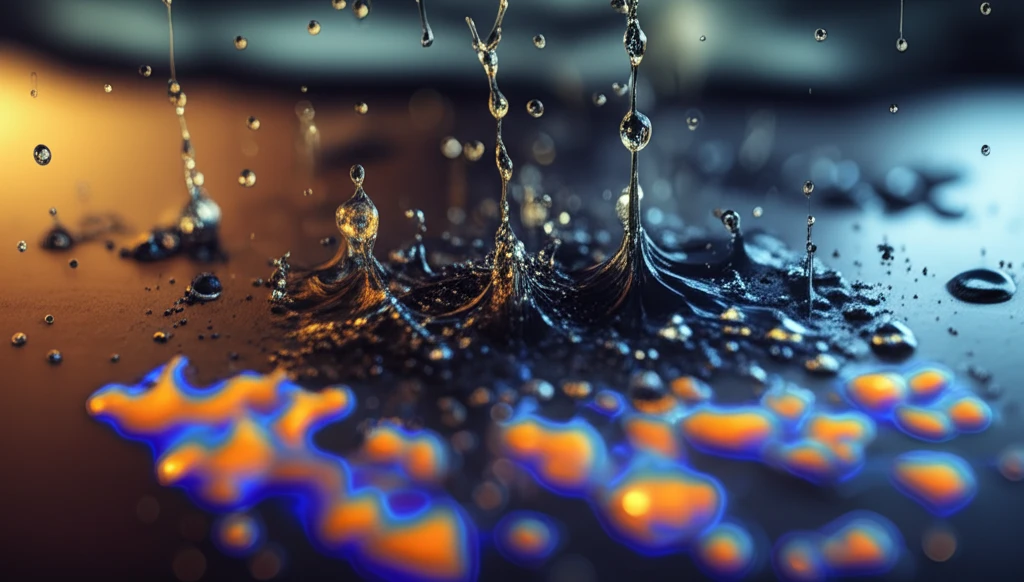 Microscopic view of alcohol-enhanced spray cooling on a silicon wafer.