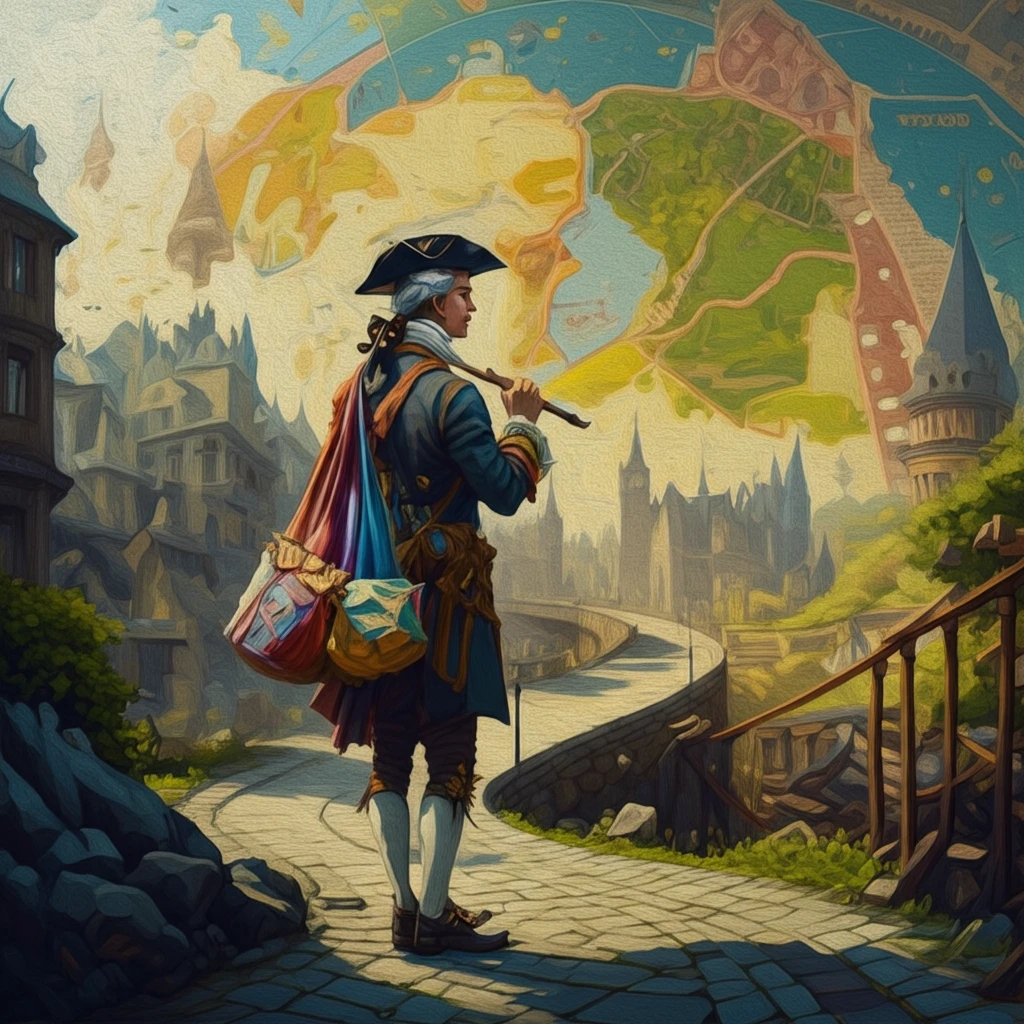 An 18th-century salesman traversing Europe with silk.