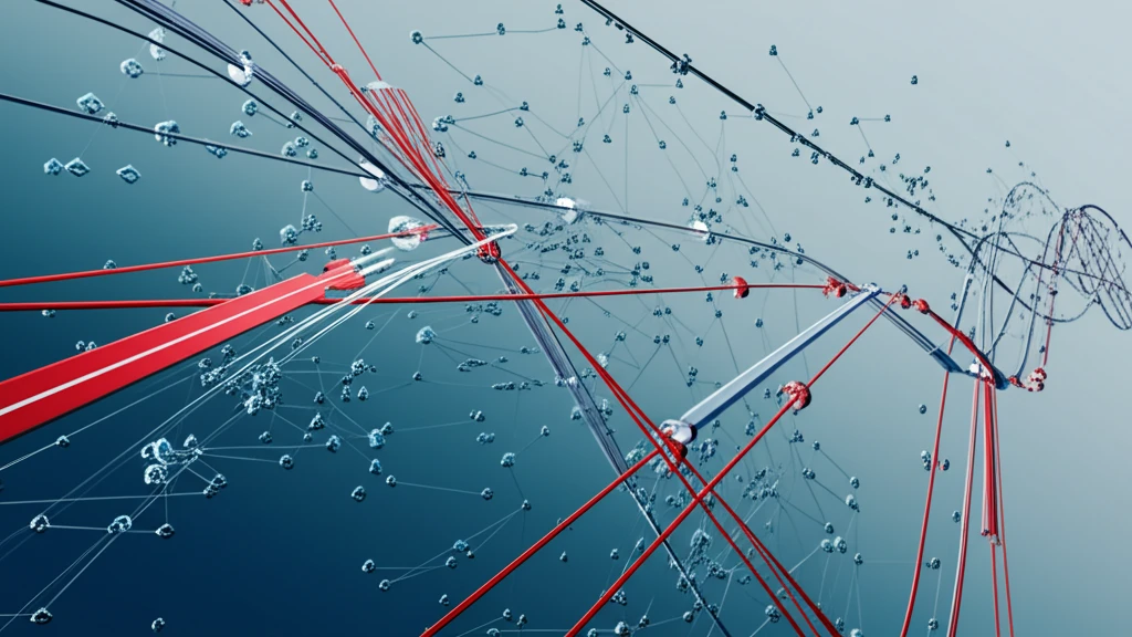 Interconnected financial markets represented as a dynamic network with capital flows.