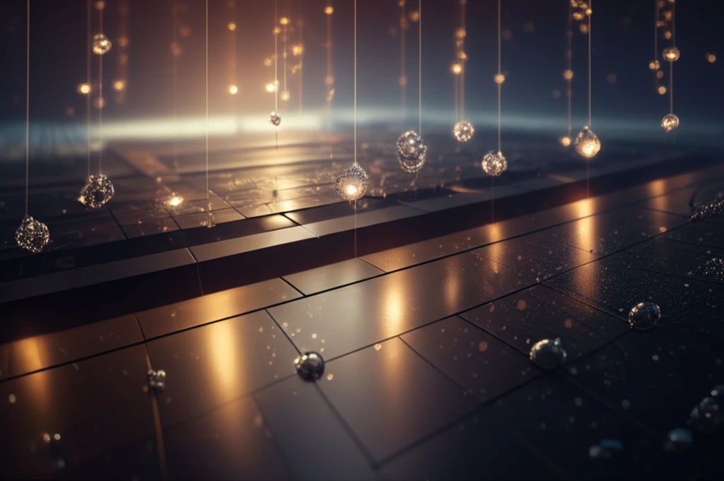 Surreal illustration of a solar cell enhanced by silver nanoparticles.