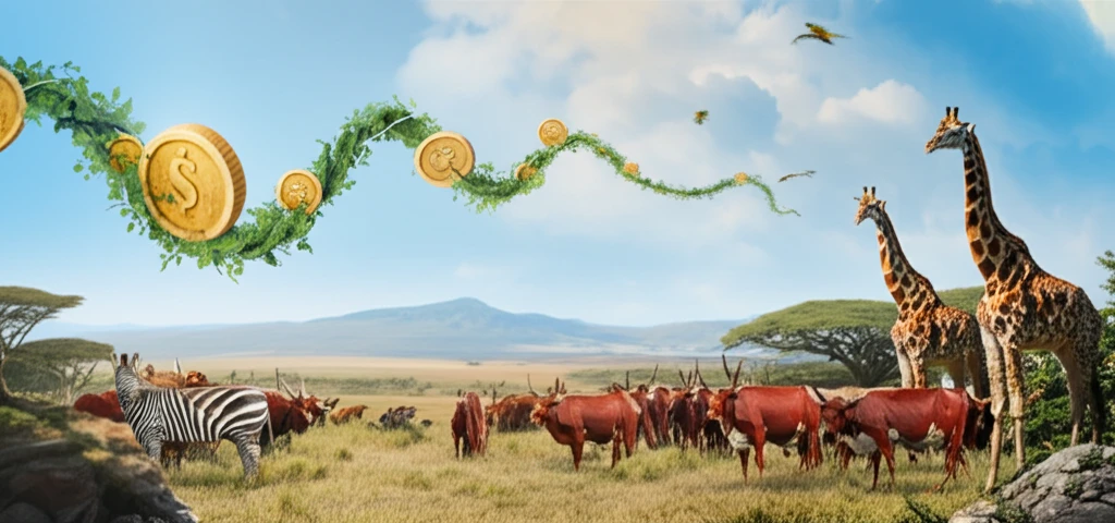 Kenyan savanna, Maasai herders coexisting with wildlife.