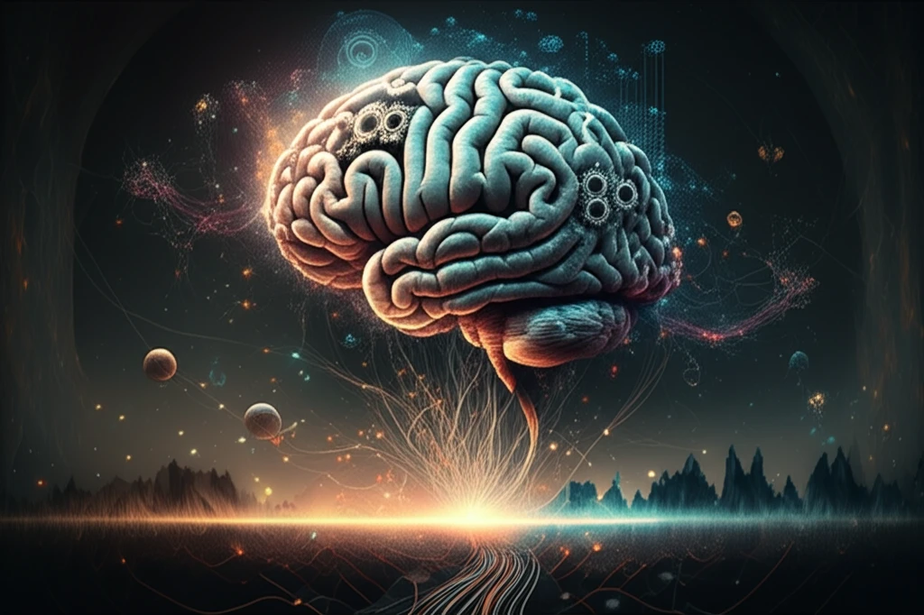 Abstract brain with gears turning, symbolizing organizational learning