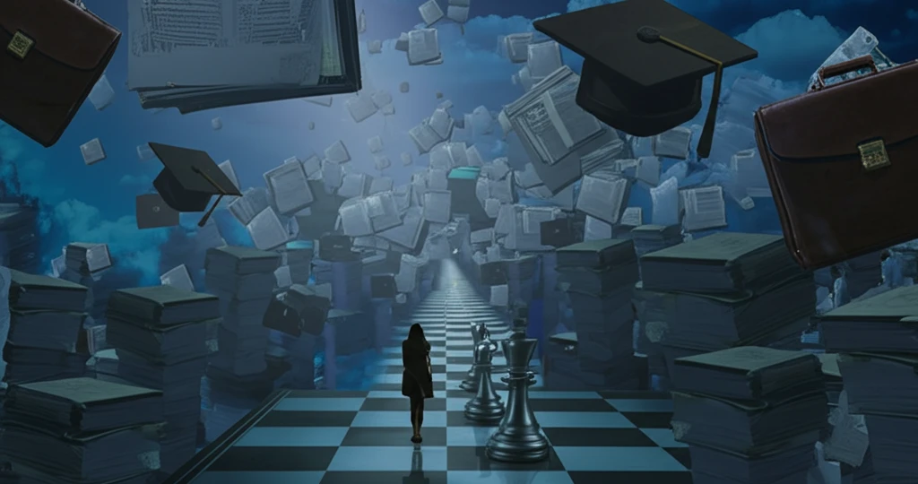 A graduate student strategically navigating career opportunities through case studies.