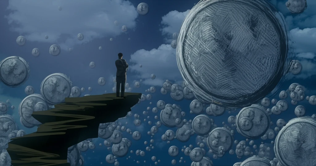 Doctor stands on cliff edge overlooking hospital.