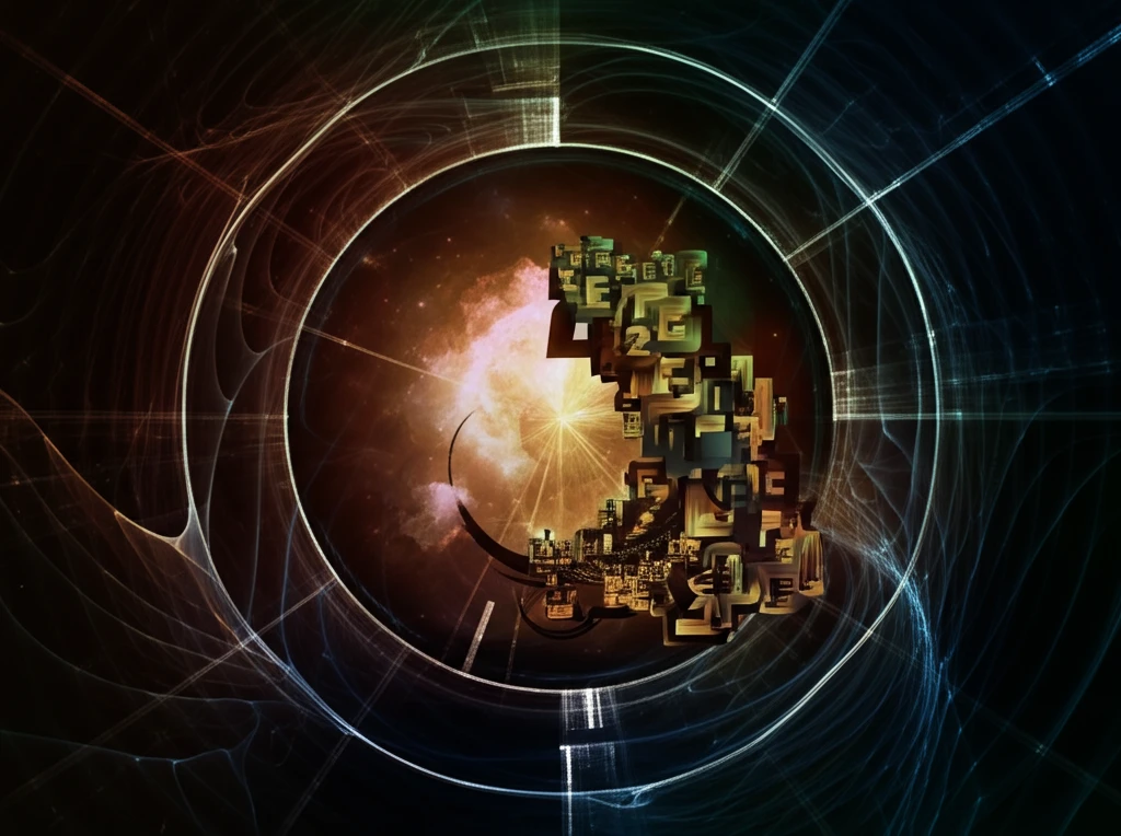 Surreal illustration blending mathematical symbols with nature to represent the connection between discrete and continuous mathematics.