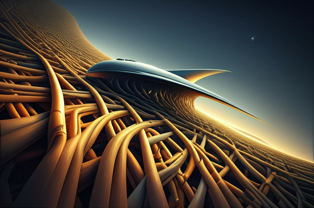 Surreal illustration of composite aircraft material